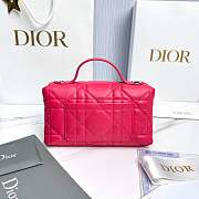 My Dior Mini Bag Trianon Cannage Lambskin Dark Pink - 21x11.5x7cm - 6