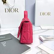 My Dior Mini Bag Trianon Cannage Lambskin Dark Pink - 21x11.5x7cm - 3