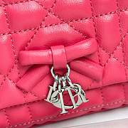 My Dior Mini Bag Trianon Cannage Lambskin Dark Pink - 21x11.5x7cm - 2