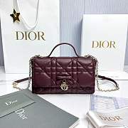 My Dior Mini Bag Trianon Cannage Lambskin Burgundy - 21x11.5x7cm - 1