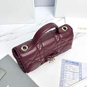 My Dior Mini Bag Trianon Cannage Lambskin Burgundy - 21x11.5x7cm - 6