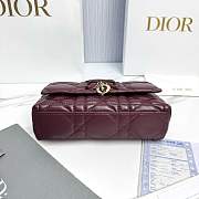 My Dior Mini Bag Trianon Cannage Lambskin Burgundy - 21x11.5x7cm - 4