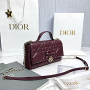 My Dior Mini Bag Trianon Cannage Lambskin Burgundy - 21x11.5x7cm - 3