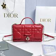 My Dior Mini Bag Trianon Cannage Lambskin Red - 21x11.5x7cm - 1