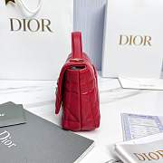 My Dior Mini Bag Trianon Cannage Lambskin Red - 21x11.5x7cm - 6