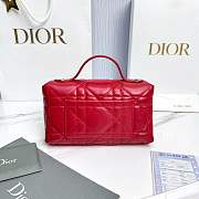 My Dior Mini Bag Trianon Cannage Lambskin Red - 21x11.5x7cm - 5