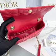 My Dior Mini Bag Trianon Cannage Lambskin Red - 21x11.5x7cm - 3