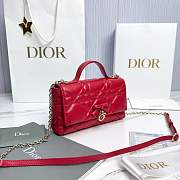 My Dior Mini Bag Trianon Cannage Lambskin Red - 21x11.5x7cm - 2