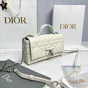 My Dior Mini Bag Trianon Cannage Lambskin White - 21x11.5x7cm - 5