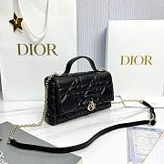 My Dior Mini Bag Trianon Cannage Lambskin Black - 21x11.5x7cm - 2