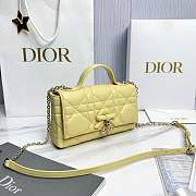 My Dior Mini Bag Trianon Cannage Lambskin Yellow - 21x11.5x7cm - 2