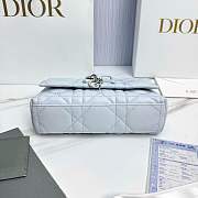 My Dior Mini Bag Trianon Cannage Lambskin Ice Blue - 21x11.5x7cm - 5