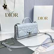 My Dior Mini Bag Trianon Cannage Lambskin Ice Blue - 21x11.5x7cm - 4