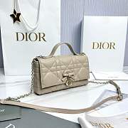 My Dior Mini Bag Trianon Cannage Lambskin Beige - 21x11.5x7cm - 3
