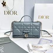 My Dior Mini Bag Trianon Cannage Lambskin Cloud Blue - 21x11.5x7cm - 1