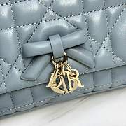 My Dior Mini Bag Trianon Cannage Lambskin Cloud Blue - 21x11.5x7cm - 2