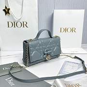 My Dior Mini Bag Trianon Cannage Lambskin Cloud Blue - 21x11.5x7cm - 3
