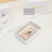 Lady Dior Freesia Card Holder Two-Tone Soupir Pink and Latte Cannage Lambskin - 10.5x8x0.5cm - 6