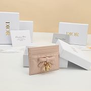 Lady Dior Freesia Card Holder Soupir Pink Cannage Lambskin - 10.5x8x0.5cm - 6