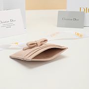 Lady Dior Freesia Card Holder Soupir Pink Cannage Lambskin - 10.5x8x0.5cm - 4