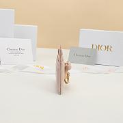 Lady Dior Freesia Card Holder Soupir Pink Cannage Lambskin - 10.5x8x0.5cm - 2