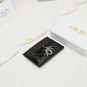 Lady Dior Freesia Card Holder Black Cannage Lambskin - 10.5x8x0.5cm - 5