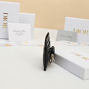 Lady Dior Freesia Card Holder Black Cannage Lambskin - 10.5x8x0.5cm - 2