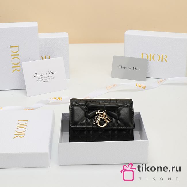 Lady Dior Glycine Wallet Soupir Pink Cannage Lambskin - 11x7.5x3cm - 1