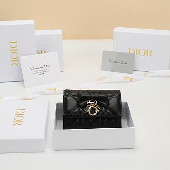 Lady Dior Glycine Wallet Soupir Pink Cannage Lambskin - 11x7.5x3cm