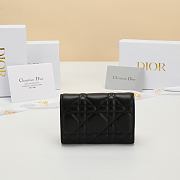 Lady Dior Glycine Wallet Soupir Pink Cannage Lambskin - 11x7.5x3cm - 3