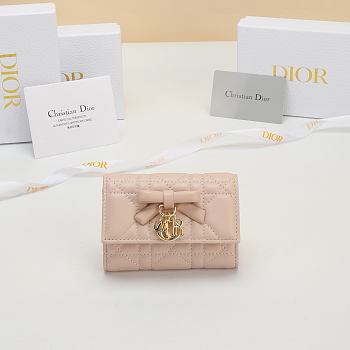 Lady Dior Glycine Wallet Black Cannage Lambskin - 11x7.5x3cm