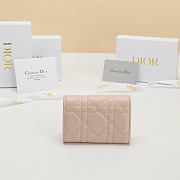 Lady Dior Glycine Wallet Black Cannage Lambskin - 11x7.5x3cm - 3
