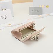 Lady Dior Glycine Wallet Two-Tone Pink Fairytale and Latte Cannage Lambskin - 11x7.5x3cm - 6