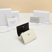 Lady Dior Glycine Wallet Two-Tone Latte and Black Cannage Lambskin - 11x7.5x3cm - 4