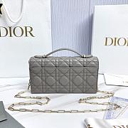 My Dior Mini Bag Trianon Gray Cannage Lambskin Bow - 21x11.5x4.5cm - 4