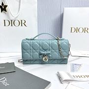 My Dior Mini Bag Tourmaline Blue Cannage Lambskin Bow - 21x11.5x4.5cm - 4