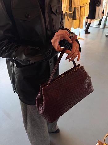 Bottega Veneta The 1998 Lambskin Burgundy - 37x18x16cm