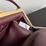 Bottega Veneta The 1998 Lambskin Burgundy - 37x18x16cm - 5