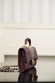 Chanel Clutch With Chain Lizard Embossed Calfskin & Gold-Tone Metal Dark Burgundy AP5280 - 25x9.5x5cm - 3