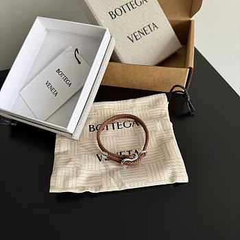 Bottega Veneta Leather Bracelet in Amber 