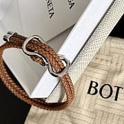 Bottega Veneta Leather Bracelet in Amber  - 4