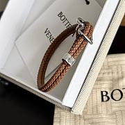 Bottega Veneta Leather Bracelet in Amber  - 5