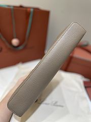 Loro Piana Extra Pouch L29 Warm Mastic/Onyx (D0QL) - 29x18x5cm - 3