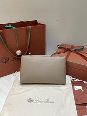 Loro Piana Extra Pouch L29 Warm Mastic/Onyx (D0QL) - 29x18x5cm - 2