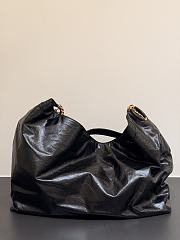 YSL Hortense Hobo In Shiny Leather Black - 41x35x15cm - 4
