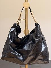 YSL Hortense Hobo In Shiny Leather Black - 41x35x15cm - 3