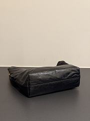 YSL Hortense Small Hobo In Shiny Leather Black - 24.5x22.5x8.5cm - 4