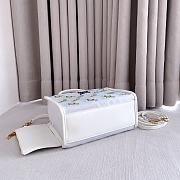 Miumiu Embroidered Mesh Top-Handle Bag White 5BA310 - 19.5x14x9cm - 6
