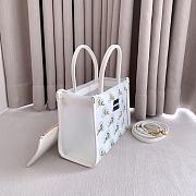 Miumiu Embroidered Mesh Top-Handle Bag White 5BA310 - 19.5x14x9cm - 4
