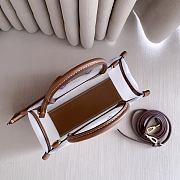 Miumiu Embroidered Mesh Top-Handle Bag Brown 5BA310 - 19.5x14x9cm - 5